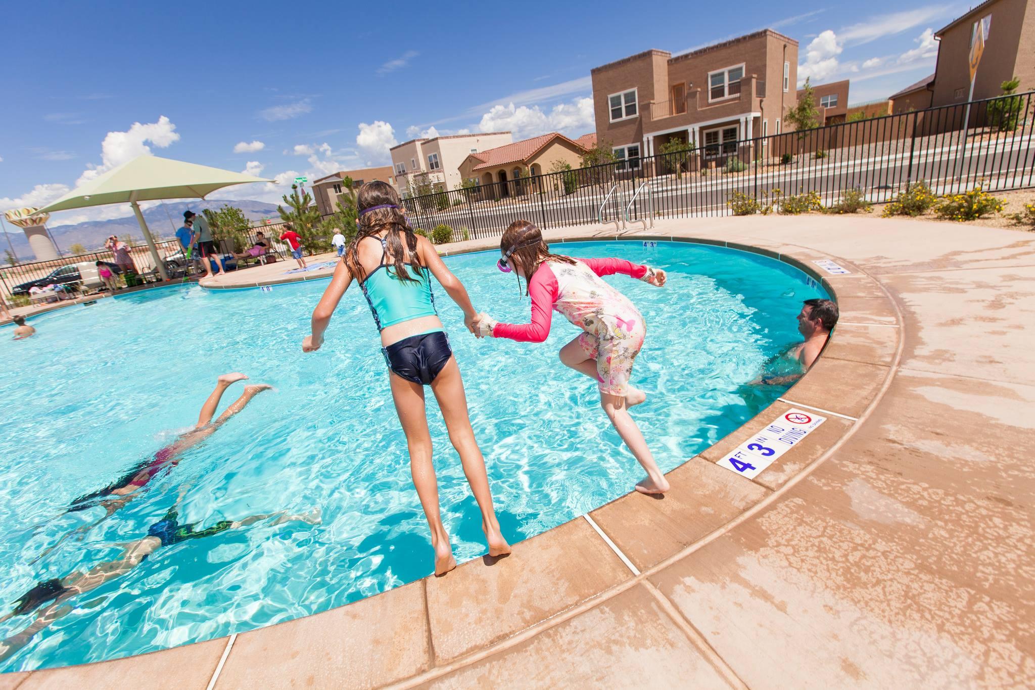Resort-style swimming pool at Mesa del Sol